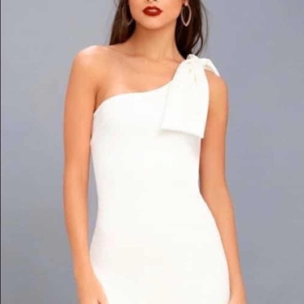 Lulus One Shoulder White Dress